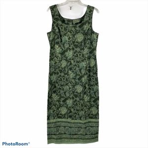 Peruvian Connection Green Sleeveless Midi Dress 10